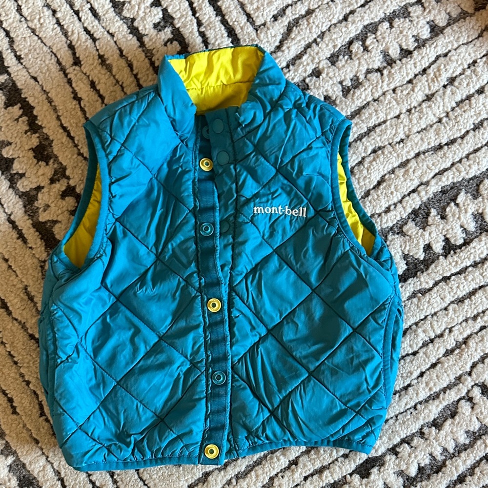 Kids Blue Quilted reversible Vest